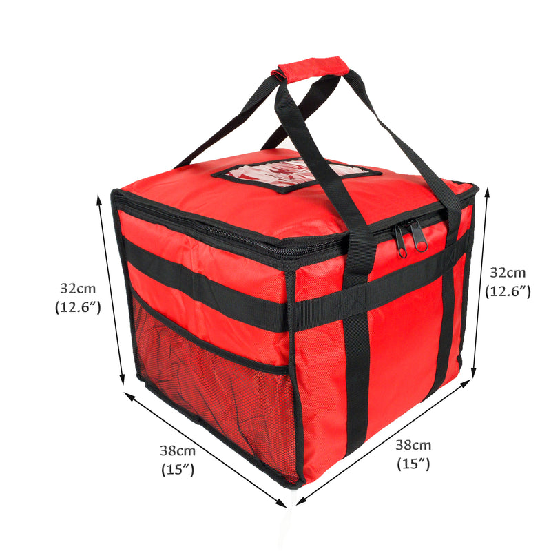 Hot Food Pizza Takeaway Restaurant Delivery Bag Thermal Insulated 38x38x32cm